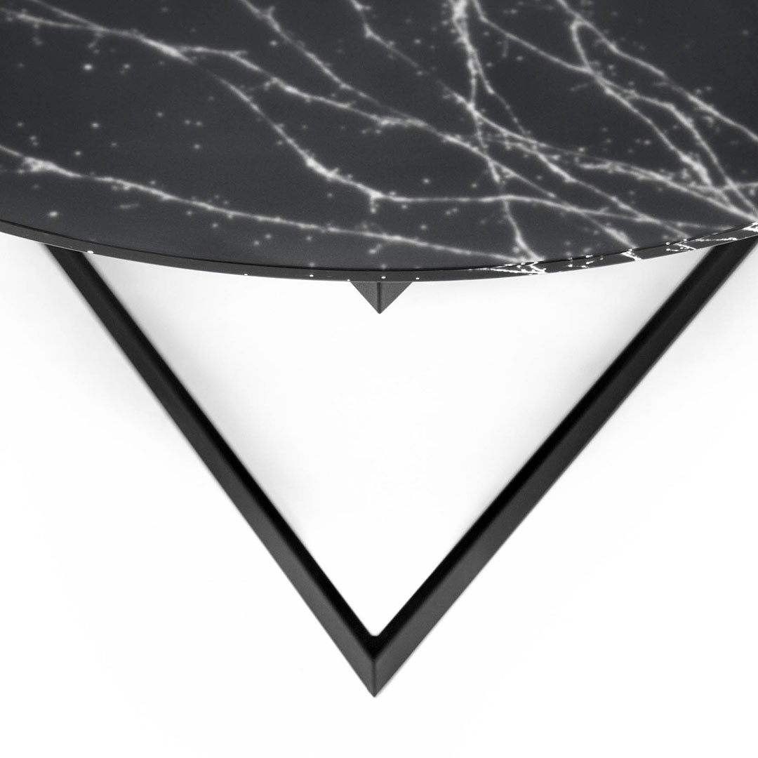 Mesa de Centro Cut - Frosted Black Marble