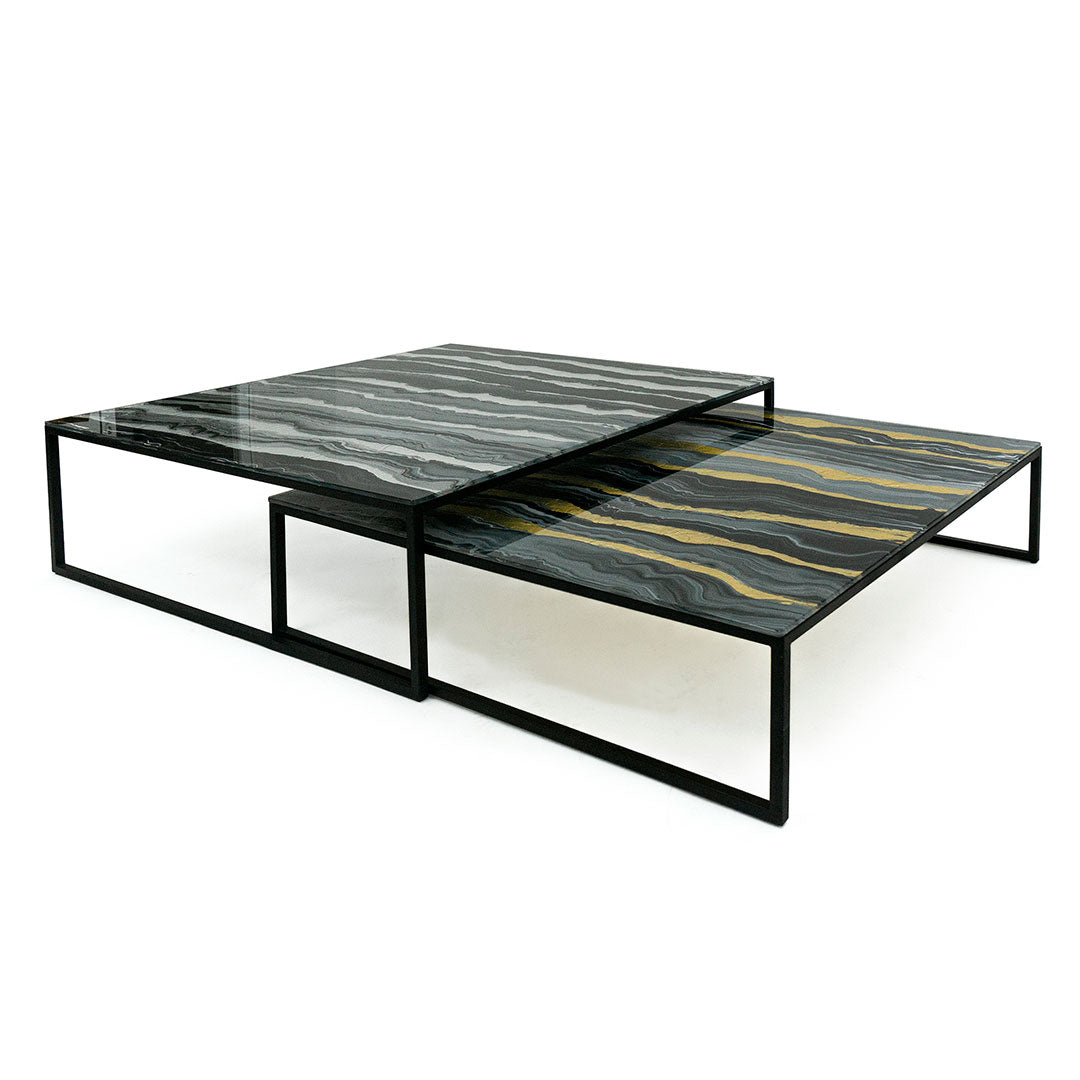 Mesa de Centro Kubus - Stratum Silver Gold Night