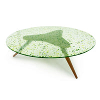 Mesa de Centro Tripod C - Translucent Green Splat