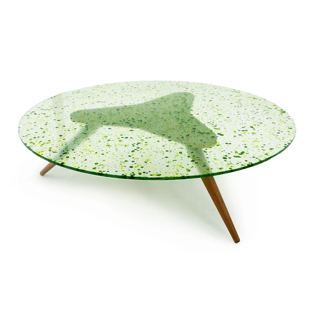 Mesa de Centro Tripod C - Translucent Green Splat