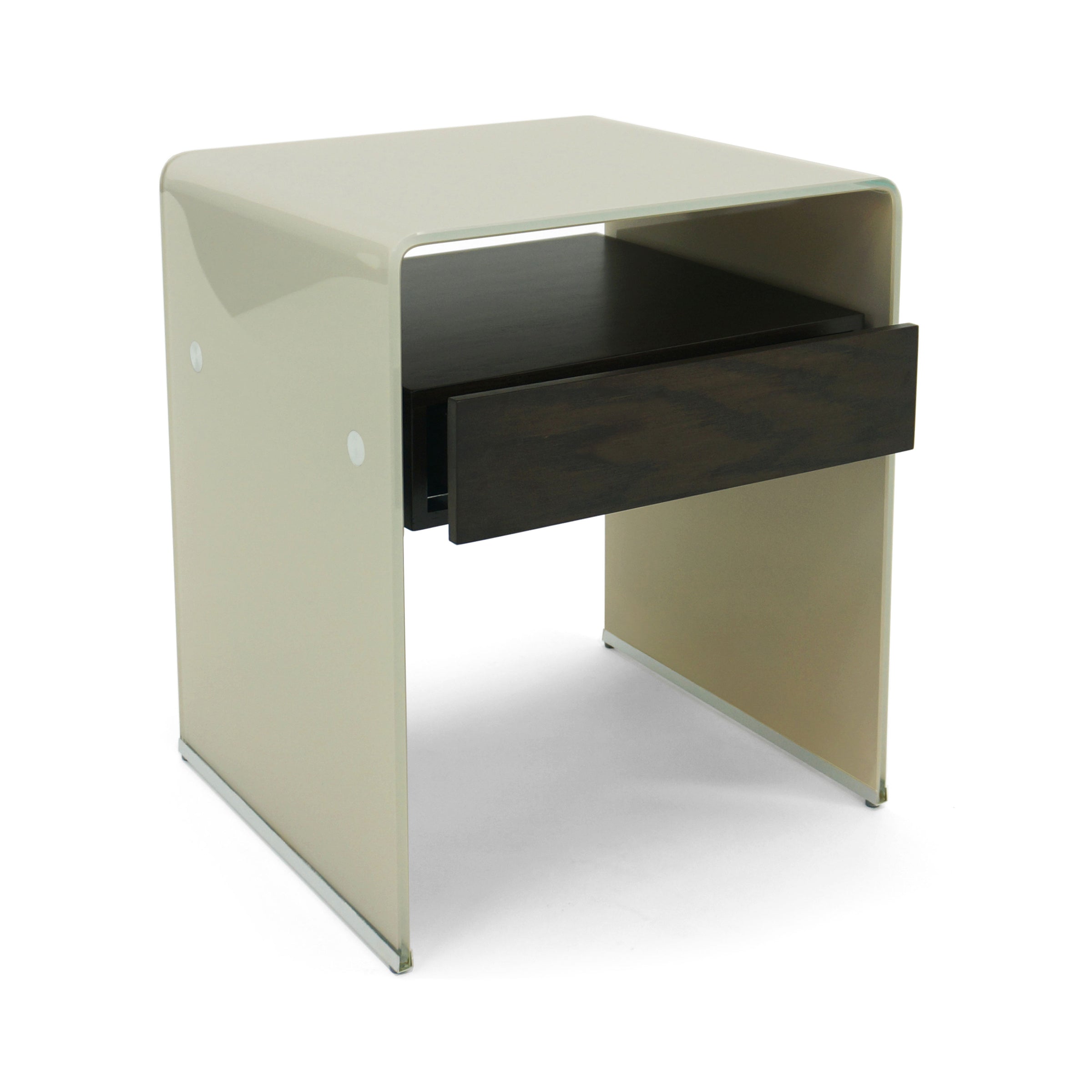 Mesa Lateral Graffetta - Solid Beige & Walnut