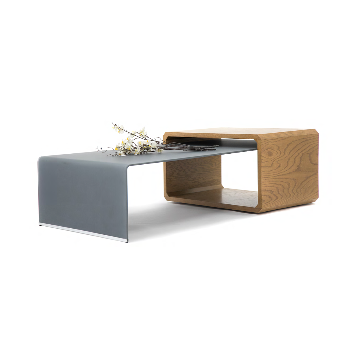 Mesa de Centro L2 - Solid Gray +  Light Oak