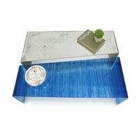 Mesa de Centro Diagonal - Translucent Electric Blue