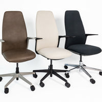 Sillón Aria Alto Base Cromo