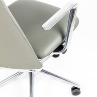 Sillón Lorenzo Alto Piel Aluminio (RE-5050-AL)