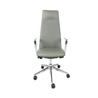 Sillón Lorenzo Alto Piel Aluminio (RE-5050-AL)