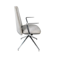 Sillón Lorenzo Bajo Tela Aluminio (RE-5061-AL)