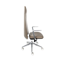 Sillón Lorenzo Alto Piel Aluminio (RE-5050-AL)