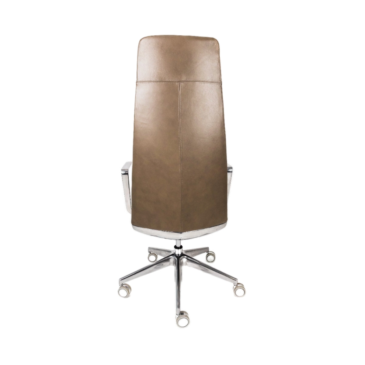 Sillón Lorenzo Alto Piel Aluminio (RE-5050-AL)