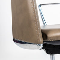 Sillón Lorenzo Alto Piel Aluminio (RE-5050-AL)