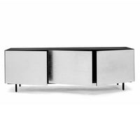 Credenza Nico 3-Door - Silver Leaf Black + Frost / Reflexio