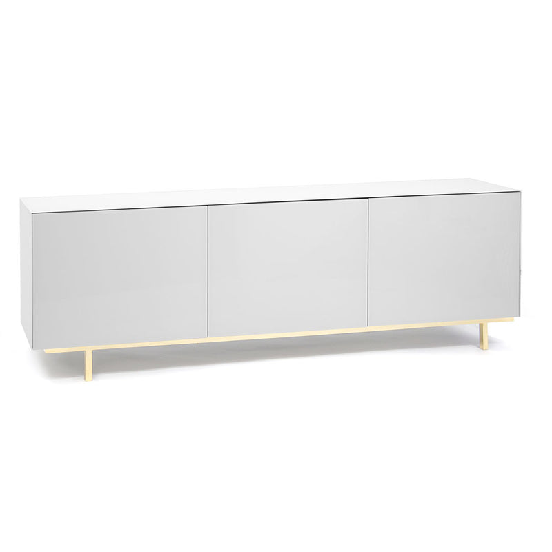 Credenza Nico 3-Door - Solid Gray & White / Reflexio