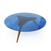 Mesa de Centro Tripod C - Translucent Royal Blue Hatch