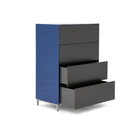 Cajonera Carlo - Solid Black & Electric Blue / Reflexio