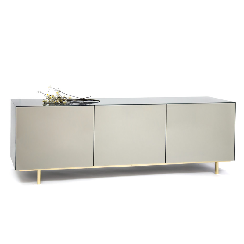 Credenza Nico 3-Door - Solid Gray / Reflexio