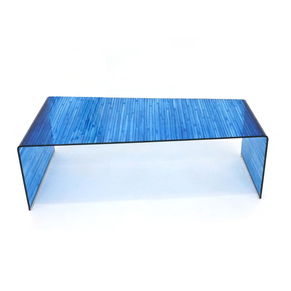 Mesa de Centro Diagonal - Translucent Electric Blue